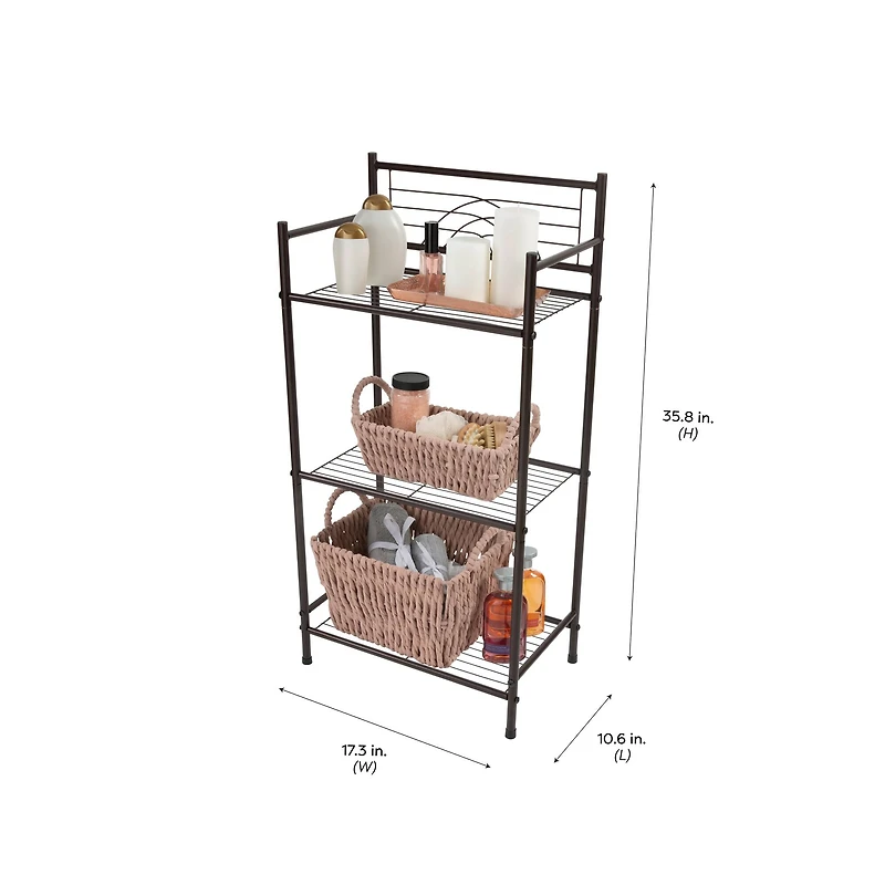 Bath Bliss Oil-Rubbed Bronze -Tier Storage Shelf