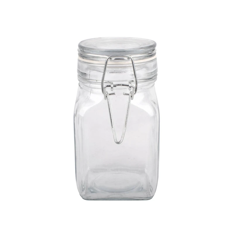 Square Glass Jar with Latch by Ashland®