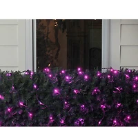 4' x 6' Raspberry Pink LED Wide Angle Net Style Christmas Lights - Green Wire