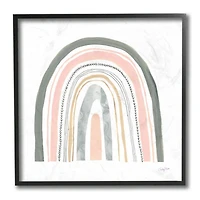 Stupell Industries Gray & Pink Rainbow Wall Art with Black Frame