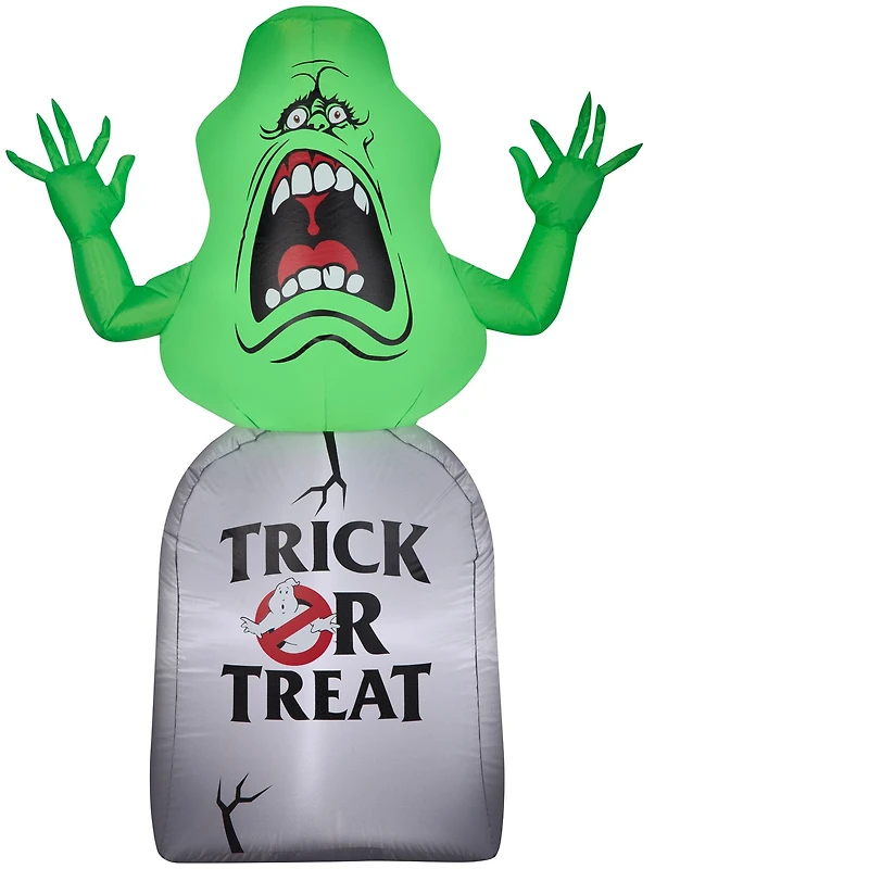5ft. Airblown® Inflatable Halloween Ghostbusters Slimer on Tombstone