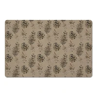 Pinecones on Brown Floor Mat