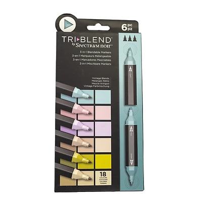 Spectrum Noir™ TriBlend™ Vintage Blends Brush Marker Set