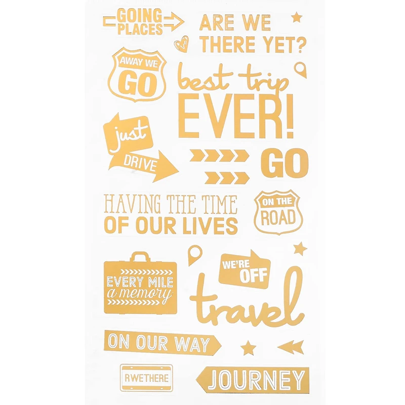Gold Travel Words Stickers by Recollections™