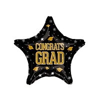 19" Congrats Grad Stars Foil Balloon