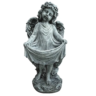 Santa's Workshop 21" Gray Angel Bird Feeder Décor