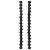 9 Pack: Black Lava Round Beads, 8mm by Bead Landing™