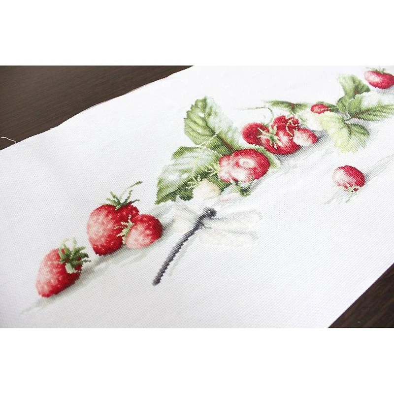 Luca-s Etude With Strawberries Counted Cross Stitch Kit