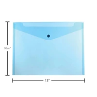 JAM Paper 9.75" x 13" Plastic Snap Closure Envelopes