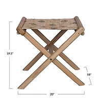 Hello Honey® 20" Natural Brown Modern Collapsible Wood Folding Stool