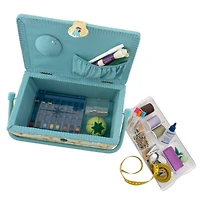 Dritz® Chickens Medium Sewing Basket with Removable Tray