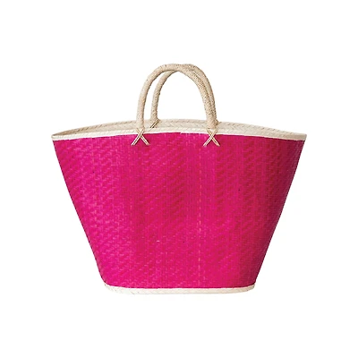 Hello Honey® 27" Pink Palm Leaf Storage Tote Bag