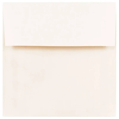 JAM Paper 6.5" x 6.5" Natural White Square Invitation Envelopes