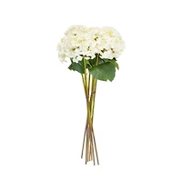 32" White Hydrangea Artificial Flower Stem, 8ct.