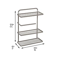 Honey Can Do Gray Spice Rack & Paper Towel Holder