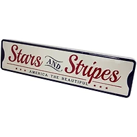23.5" Stars & Stripes America the Beautiful Metal Wall Sign