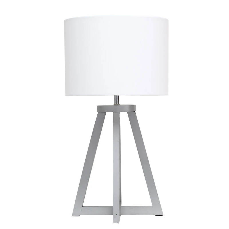 Simple Designs 19" Interlocked Triangular Table Lamp with White Shade