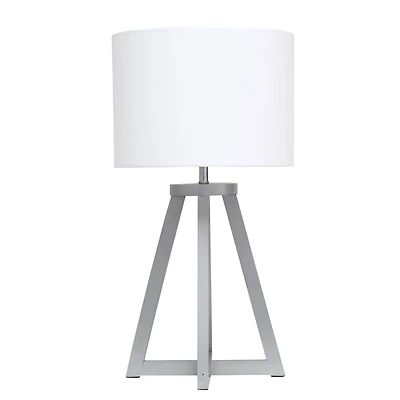 Simple Designs 19" Interlocked Triangular Table Lamp with White Shade