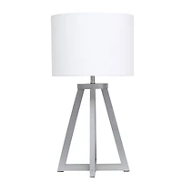 Simple Designs 19" Interlocked Triangular Table Lamp with White Shade