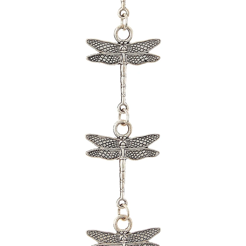 12 Pack:  Silver Plated Dragonfly Connectors, 28mm by Bead Landing™