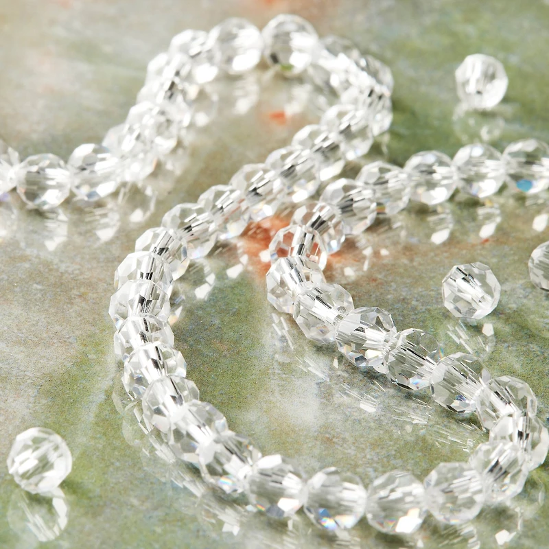 9 Pack: Crystal Glass Faceted Round Beads, 6mm by Bead Landing™