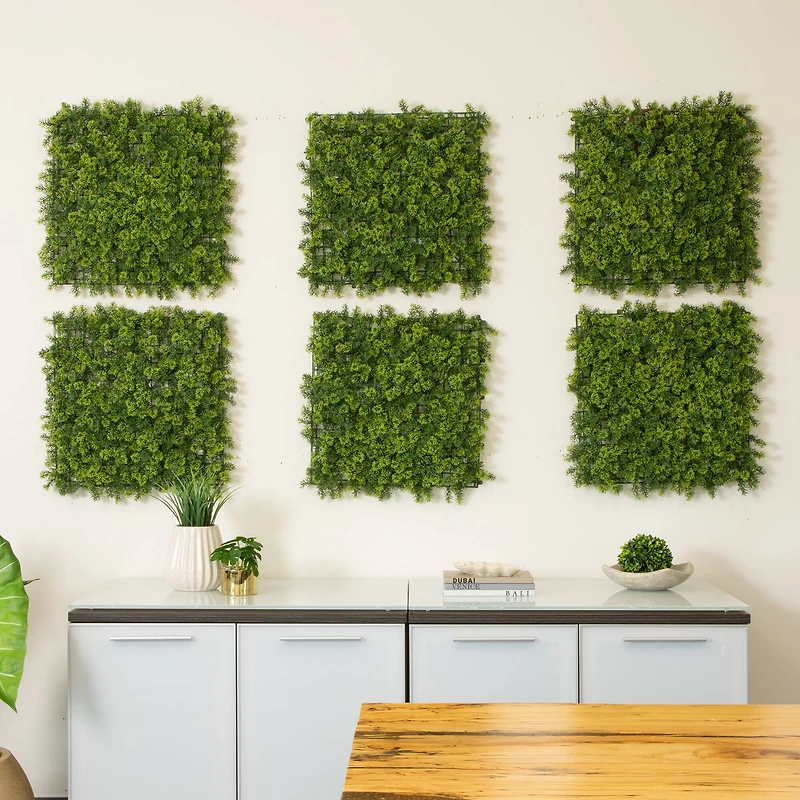 20" Irish Green Meadow Artificial Living Wall Panels, 6ct.