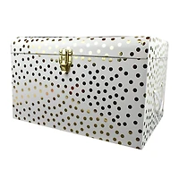 White & Gold Dots Decorative Trunk by Ashland