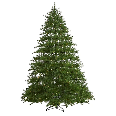 9ft. Pre-Lit Colorado Mountain Pine Artificial Christmas Tree, Clear LED Lights