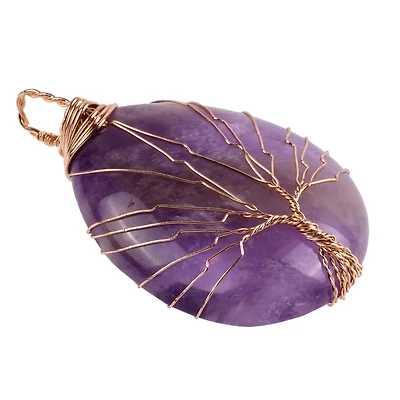Signature Amethyst Wire Wrapped Pendant by Bead Landing™