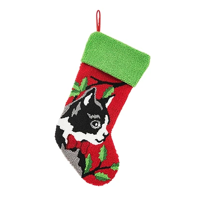 Glitzhome® 20.5" Cat Hooked Stocking