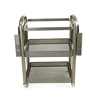 Mind Reader Silver Heavy Duty Mobile File Cart