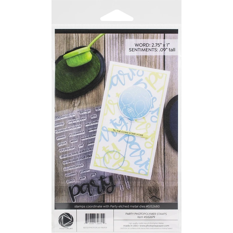 PhotoPlay™ Say It With Stamps™ Party Clear Stamps