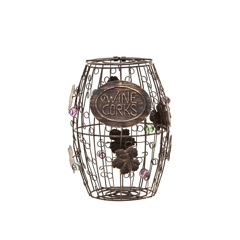 Mind Reader Bronze Wine Barrel Cork Holder