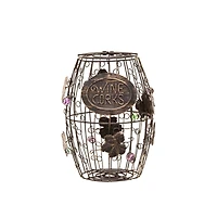 Mind Reader Bronze Wine Barrel Cork Holder