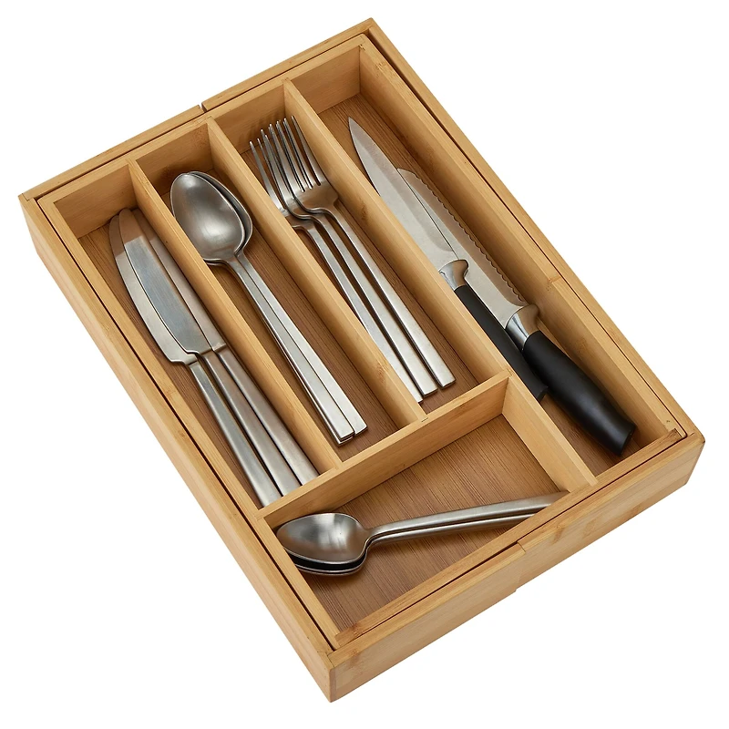 Kitchen Details Bamboo Expandable Cutlery Tray