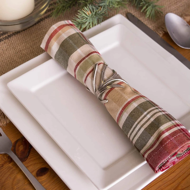 DII® Antique Silver Branch Napkin Rings, 6ct.