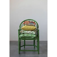 Hello Honey® Chartreuse Quilted Fern Frond Pattern Cotton Pillow