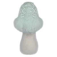7.5" Light Green Tabletop Mushroom with Sequins