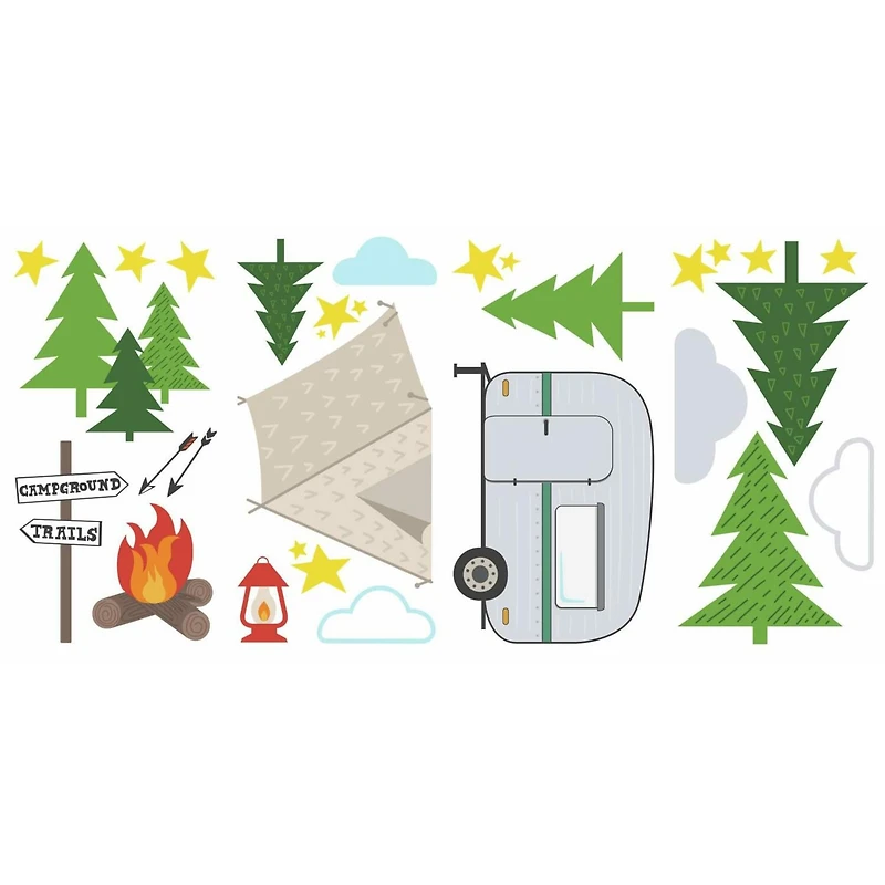 RoomMates Camping Peel & Stick Wall Decals