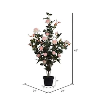 45" Artificial Pink Rose Plant in Pot