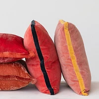 Hello Honey® 20" x 20" Berry & Navy Art Deco Velvet Pillow