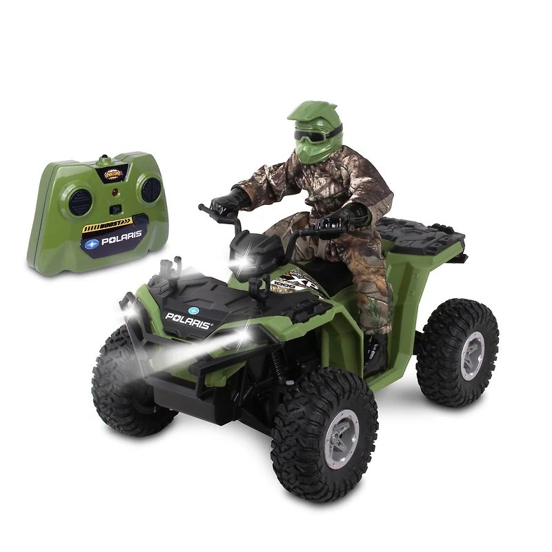 NKOK RealTree 1:8 Scale R/C Polaris Sportsman XP 1000 with Turbo Boost & Rider
