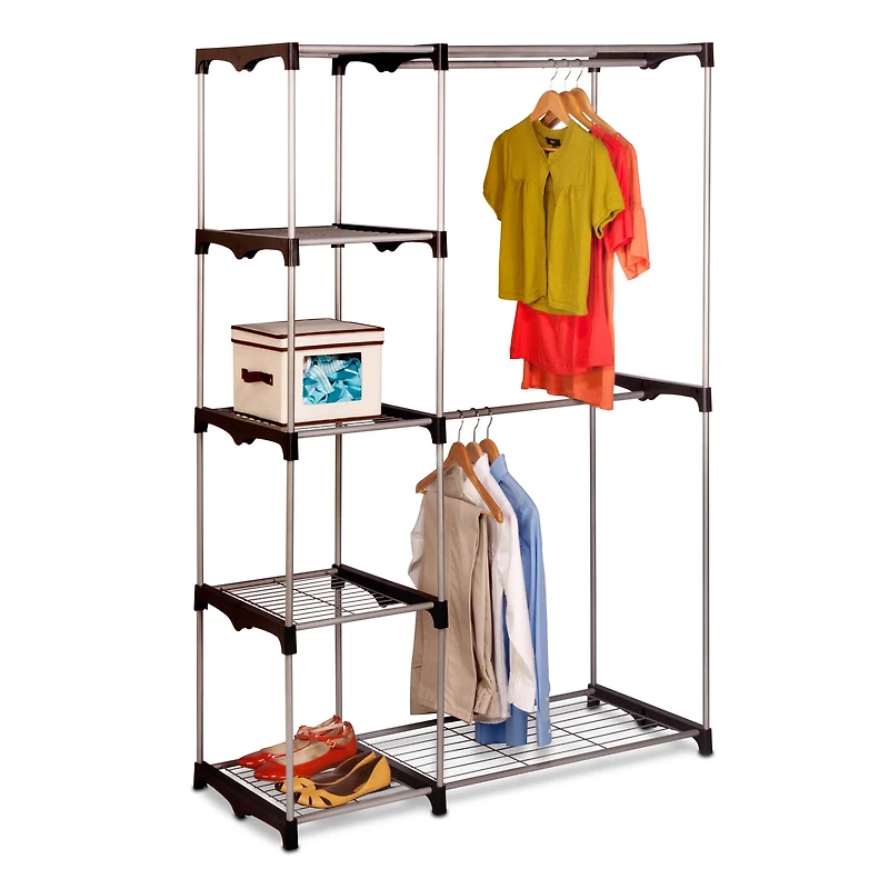 Honey Can Do Double Rod Freestanding Closet