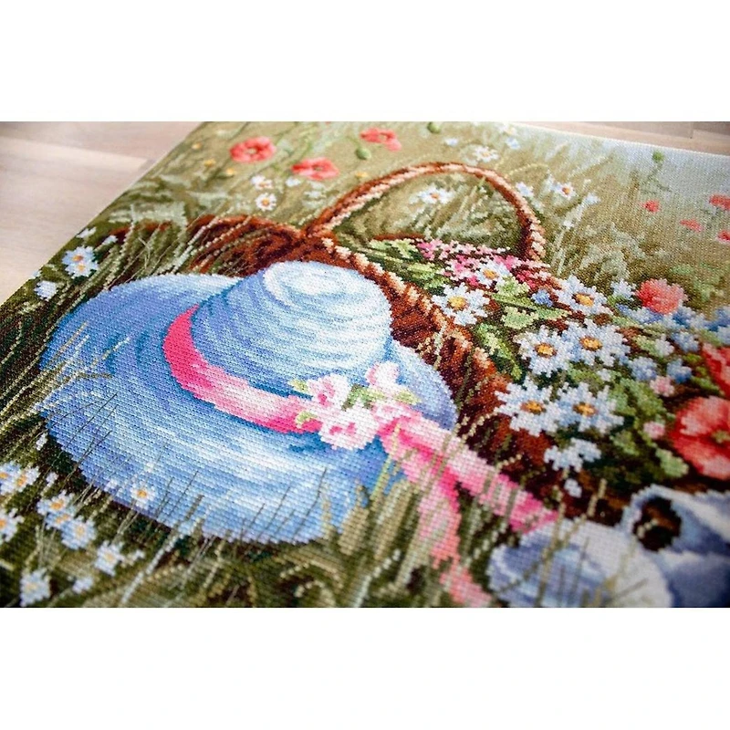 Luca-s Meadow With Poppies Counted Cross Stitch Kit