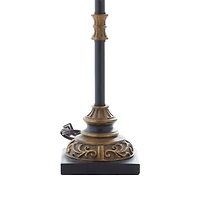 Brass Metal Tuscan Table Lamp, 33" x 10" x 10"