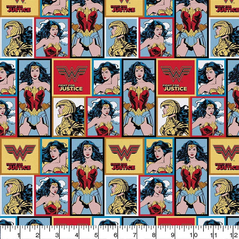 DC Comics WW84 Blocks Precut Cotton Fabric