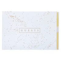 White & Gold Guest Book & Pen Set by Celebrate It™