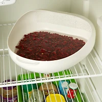 Mind Reader White Plastic Rice Washer/Strainer with Handles, 2ct.