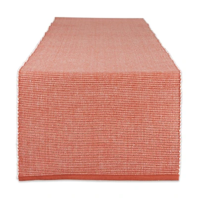 DII® 72" Vintage Red & White 2-Tone Ribbed Table Runner