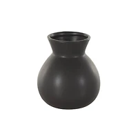 7.75" Black Ceramic Minimalistic Vase